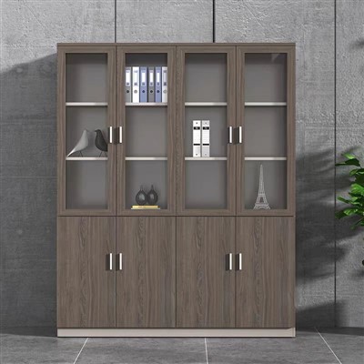 Industrial Bookcase with Doors